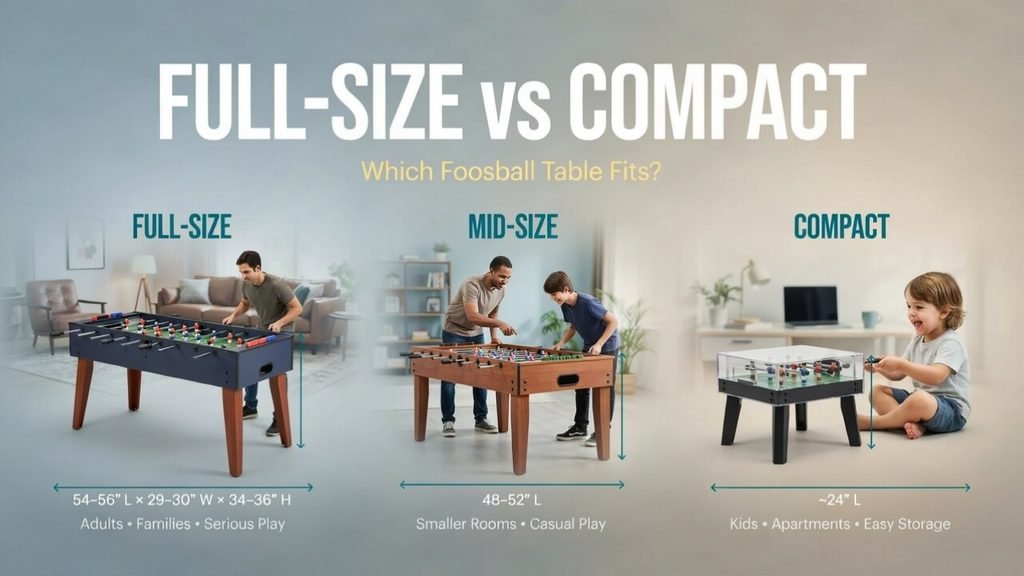 Full-Size vs. Compact Foosball Tables