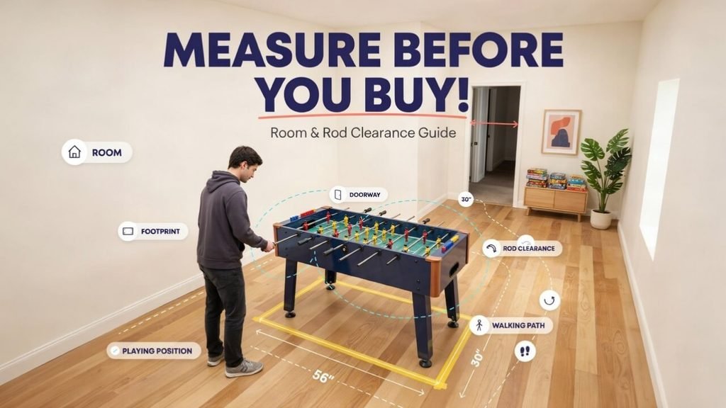 How to Measure Your Room Before Buying a Foosball Table