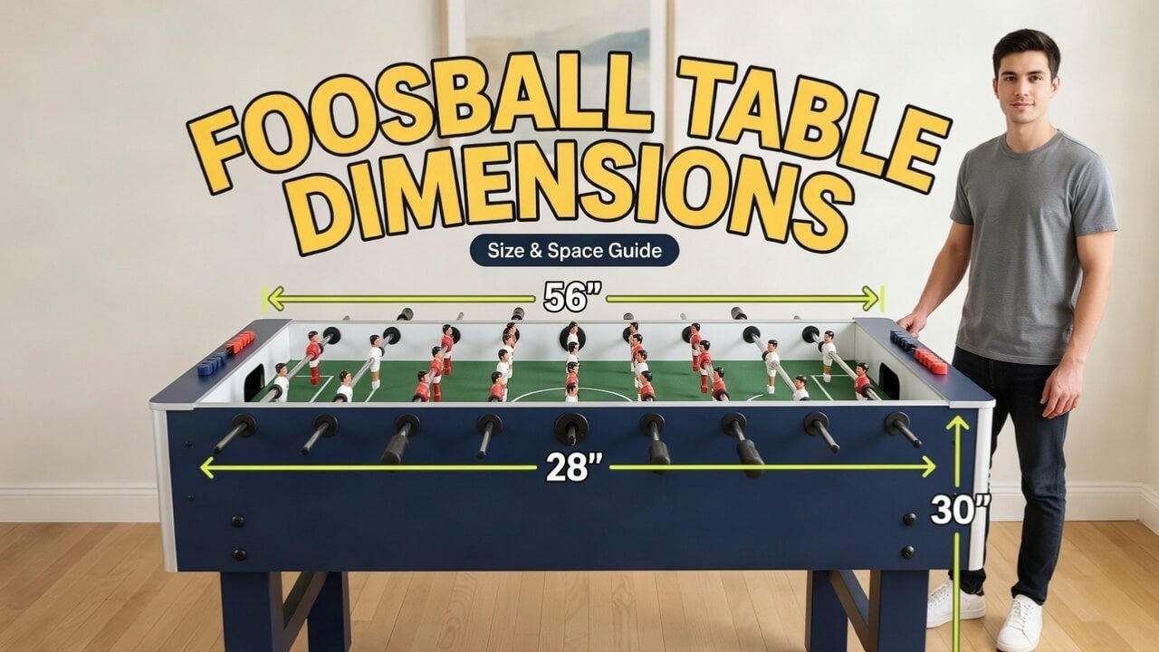 Foosball Table Dimensions: Standard, Regulation, and Room Size Guide